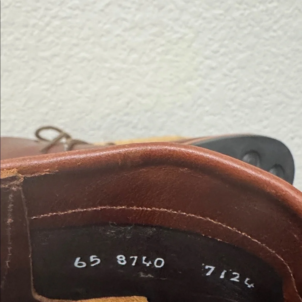 Nisolo Amalia All Weather Leather Combat Boots Brandy Size 6.5 NEW